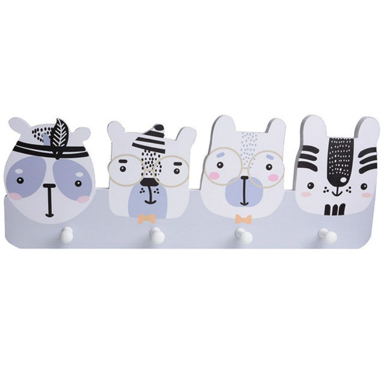 Creative Decorative Coat Hook Cartoon Animal Hanger Free Punching Coat Hook