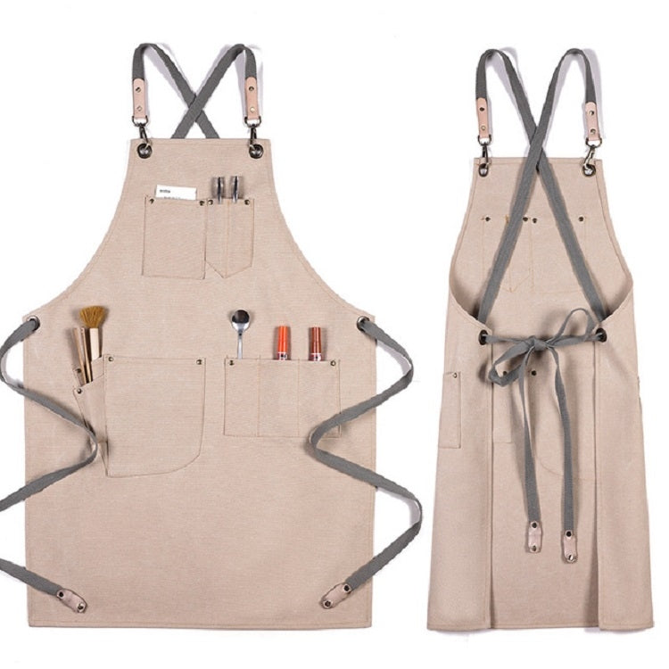 Barbecue Cooking Bartender Antifouling Thick Canvas Apron