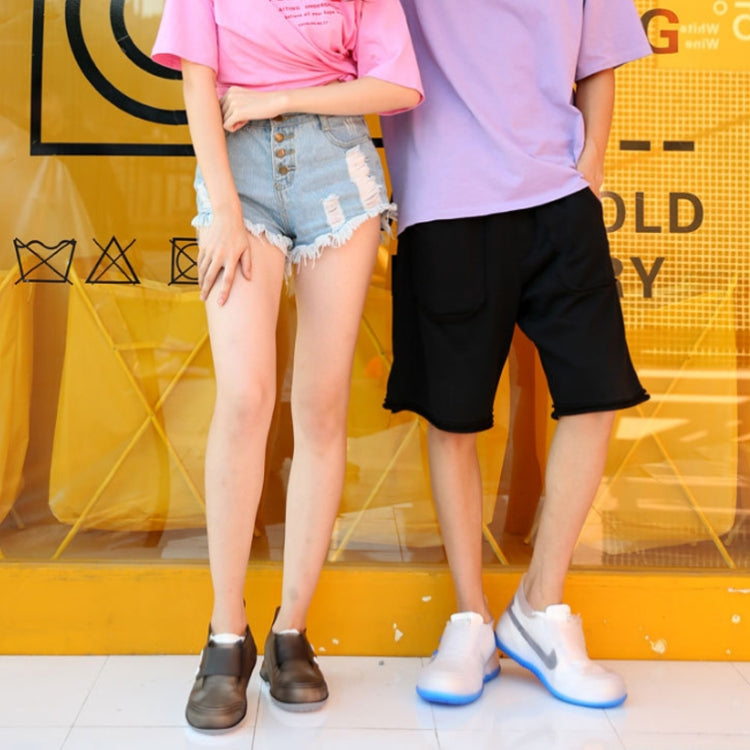 Low Toe Shoe Covers Men And Women Non-Slip Thick Bottom Flip Buckle Waterproof Rain Boots, Size: