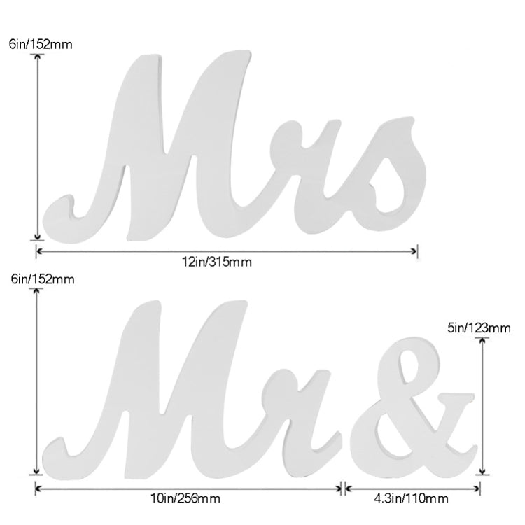 Wooden Mr and Mrs Sign Wedding Decoration