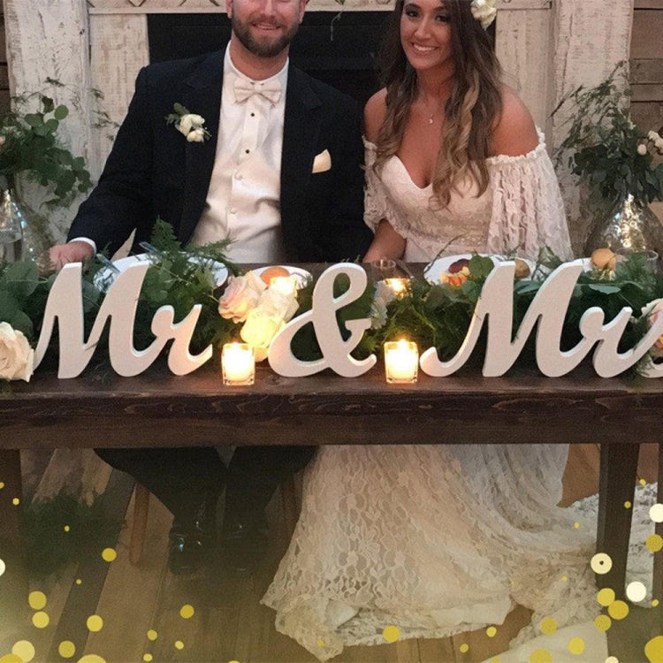 Wooden Mr and Mrs Sign Wedding Decoration