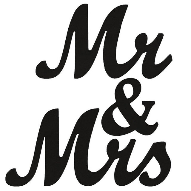 Wooden Mr and Mrs Sign Wedding Decoration