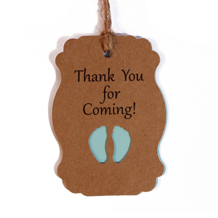 50pcs / Set Thank You For Coming Kraft Paper Baby Shower Birthday Party Lable