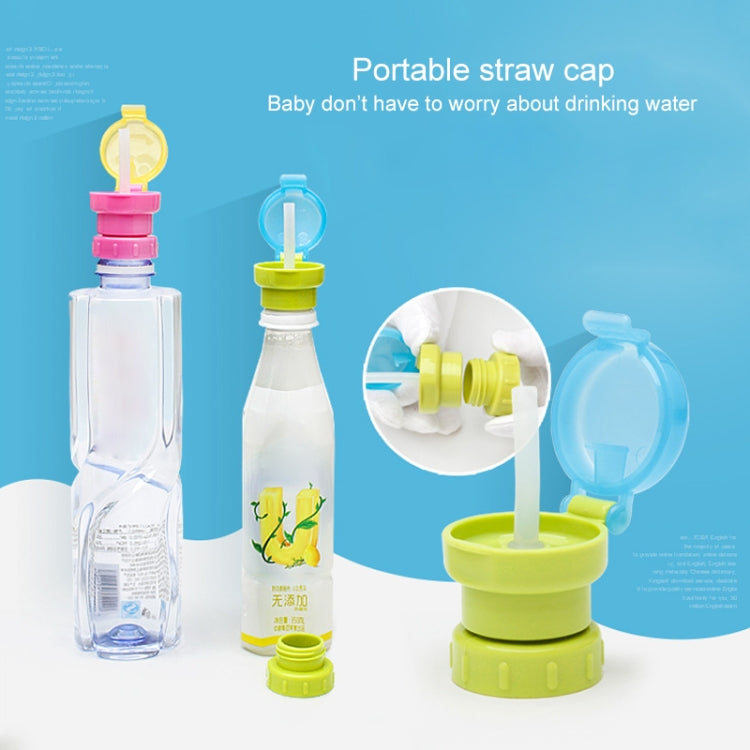 Children Portable Bottled Drinks Anti-overflow Anti-squash Replacement Straw Cap