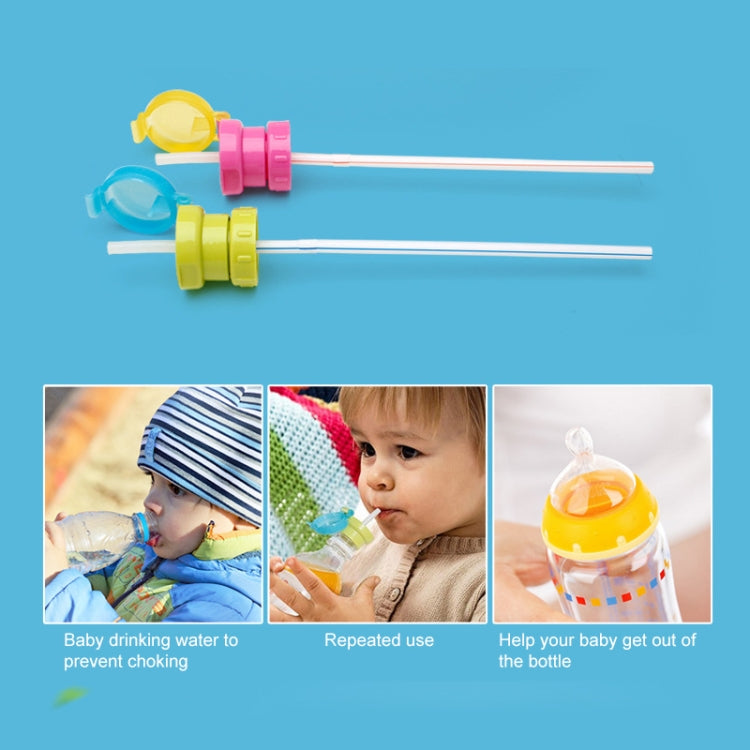 Children Portable Bottled Drinks Anti-overflow Anti-squash Replacement Straw Cap