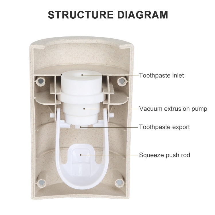 ECOCO Wheat Straw Wall-mounted Seamless Stickers Lazy Automatic Toothpaste