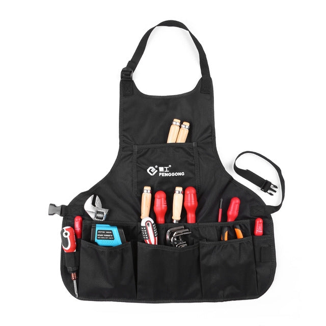 PENGGONG Waterproof Canvas Gardening Apron Tools Bag Electrician Tool Organizer For Toolkit