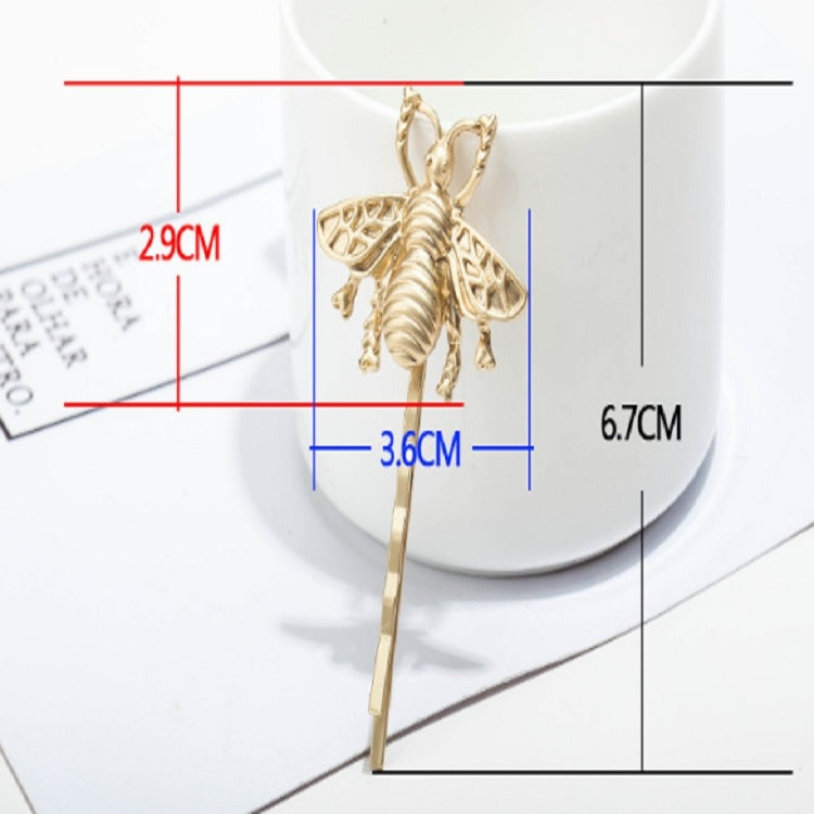 2 PCS Retro Hair Accessories Fashion Temperament Matte Bee Hair Clip