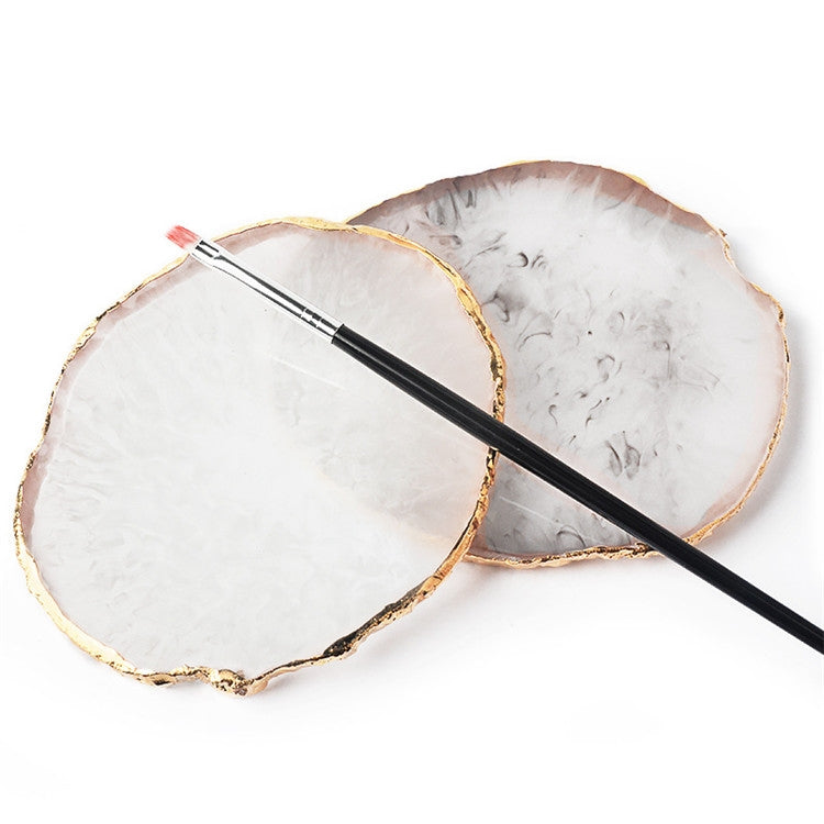 Nail Palettes Resin Agate Pieces Nail Painting Palette Decoration Storage Tray