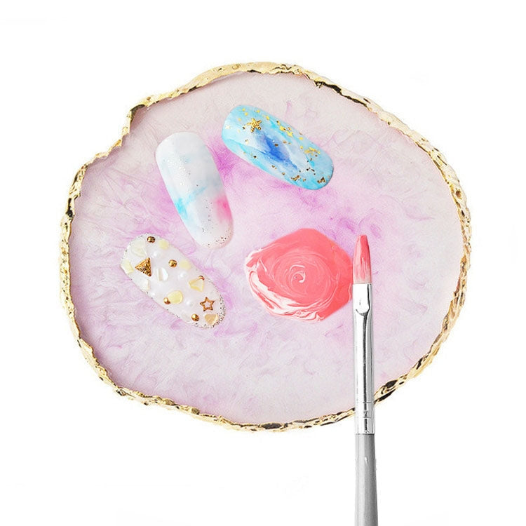 Nail Palettes Resin Agate Pieces Nail Painting Palette Decoration Storage Tray