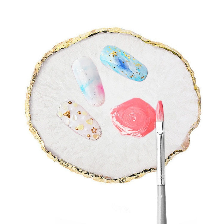 Nail Palettes Resin Agate Pieces Nail Painting Palette Decoration Storage Tray