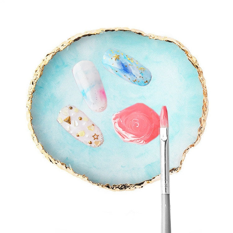 Nail Palettes Resin Agate Pieces Nail Painting Palette Decoration Storage Tray