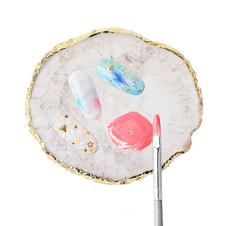 Nail Palettes Resin Agate Pieces Nail Painting Palette Decoration Storage Tray