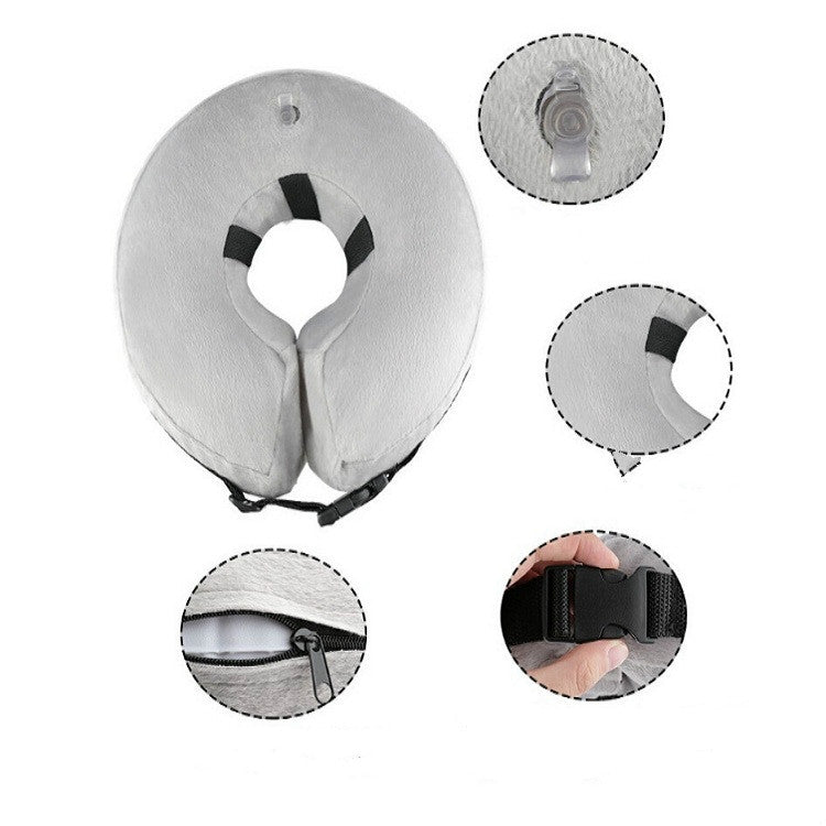 Inflatable Pet Collar Pet Grooming Warm Protective Wound Protection Collar