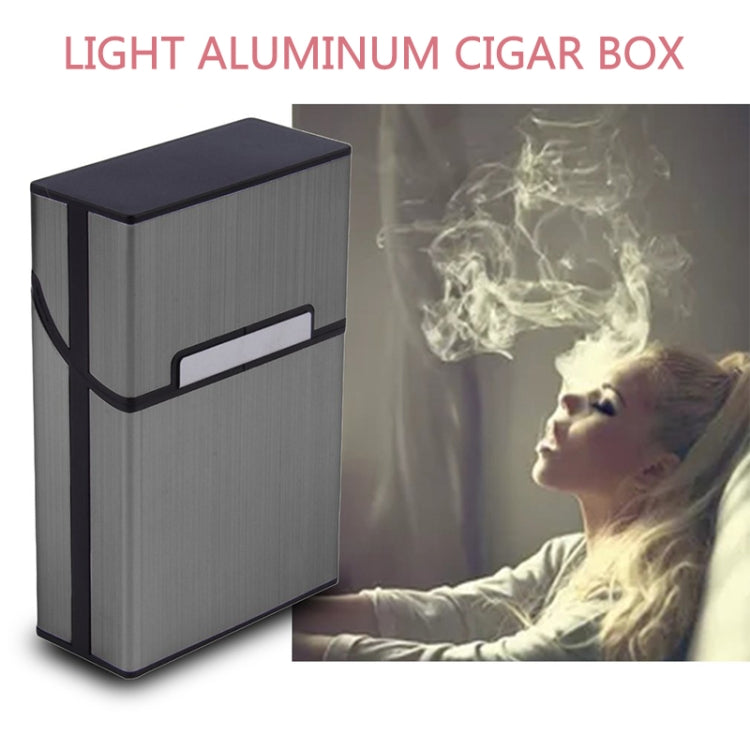 Aluminum Cigar Cigarette Case Tobacco Holder Pocket Box Storage Container Smoking Set