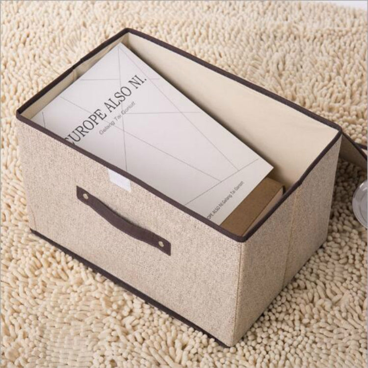 2 in 1 Cotton Fabric Cube Storage Box Embroidery Laundry Basket Cupboard Showcase Holder Toys Organizer