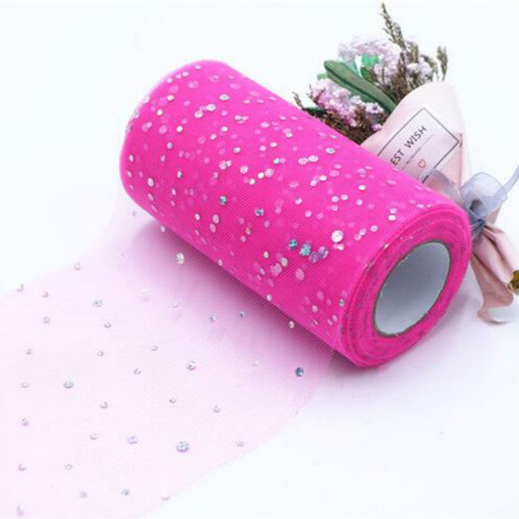 Tulle Roll 25 Yards 13cm Organza Laser Crafts Wedding Decoration Tulle Birthday Party Supplies