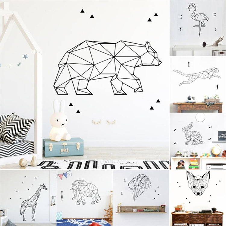 Geometry Animals Stickers Mural Vinyl Room Decoration Livingroom Bedroom Wall-sticker For Kids Room Decor Decal Wallpaper