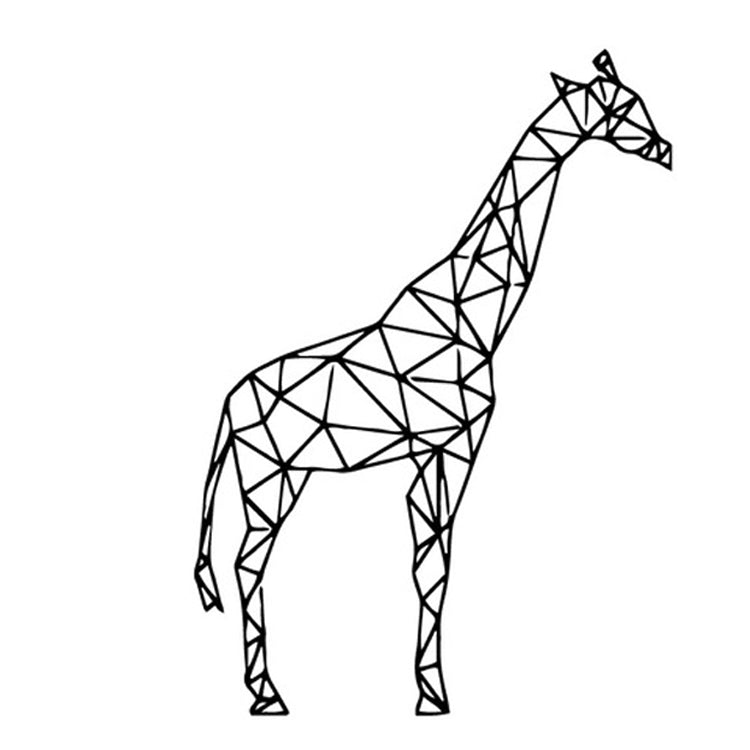 Geometry Animals Stickers Mural Vinyl Room Decoration Livingroom Bedroom Wall-sticker For Kids Room Decor Decal Wallpaper