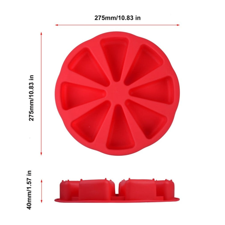 DIY Silicone Eight-point Triangle Mould Silicone Cake Mold Baking Tool, Random Color Delivery