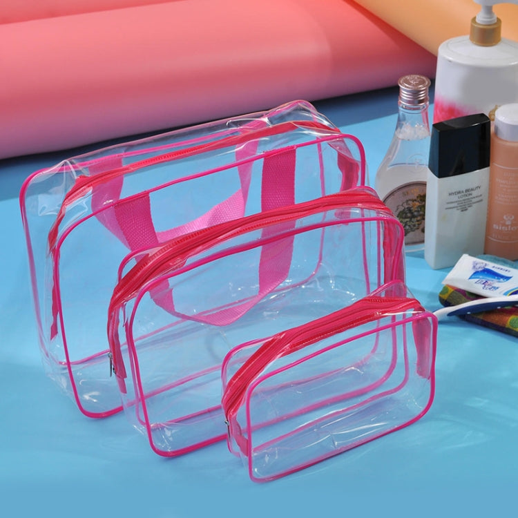 Portable Travel Zip Look PVC Bags Waterproof Transparent Makeup Storage Bag