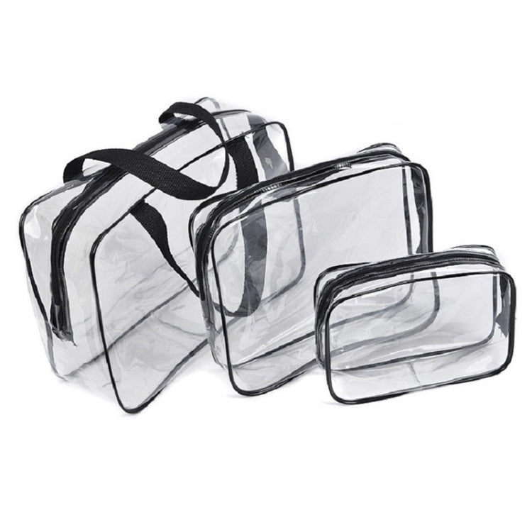 Portable Travel Zip Look PVC Bags Waterproof Transparent Makeup Storage Bag