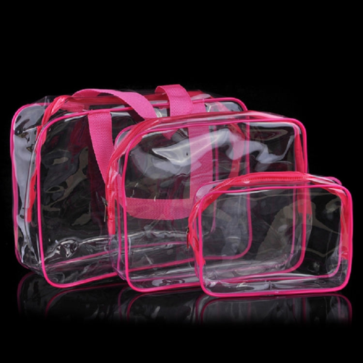 Portable Travel Zip Look PVC Bags Waterproof Transparent Makeup Storage Bag