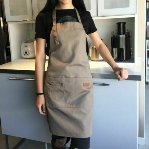 Canvas Apron Milk Tea Coffee Shop Baking Restaurant Fashion Men and Women Overalls