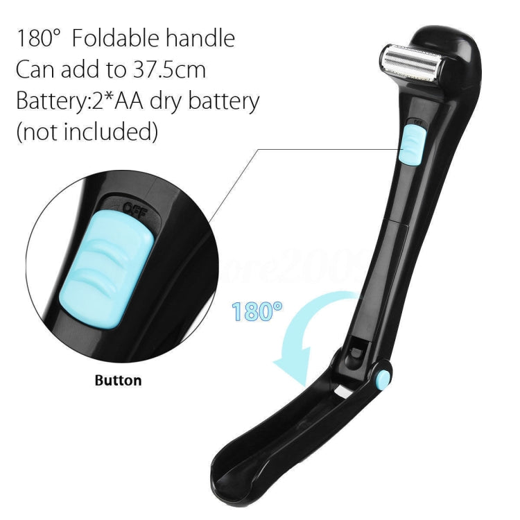 Foldable Long Handle Electric Shaver On Back