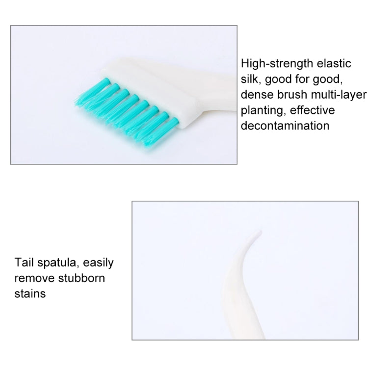 2 Sets 2 in 1 Double Head Door Window Gap Cleaning Brush Cup Brush with Tail Scraper