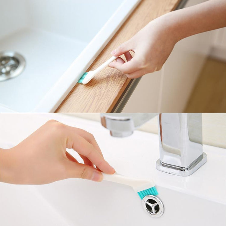 2 Sets 2 in 1 Double Head Door Window Gap Cleaning Brush Cup Brush with Tail Scraper