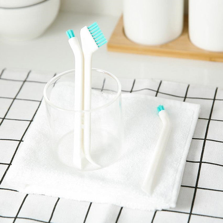 2 Sets 2 in 1 Double Head Door Window Gap Cleaning Brush Cup Brush with Tail Scraper