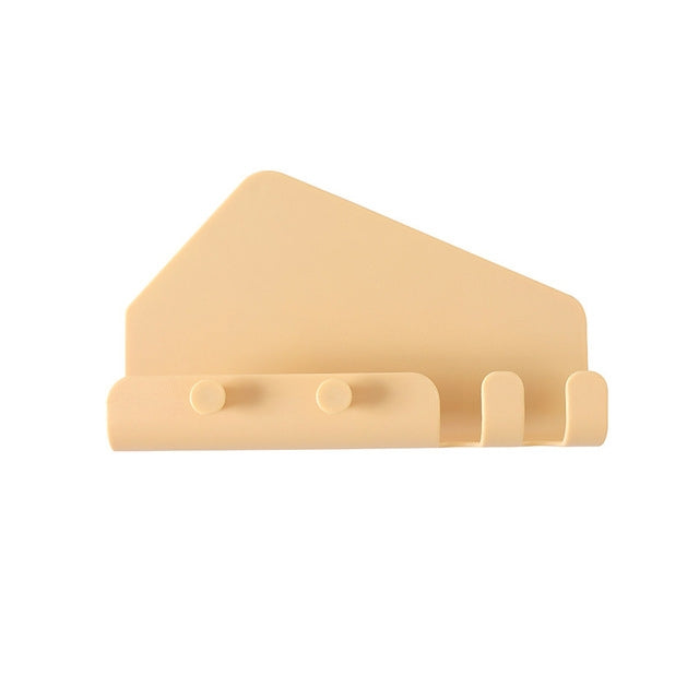 Wall Mounted 4 Hooks Mobile Phone Holder Hook Hanging Cellphone Tablet Charging Stand Bracket