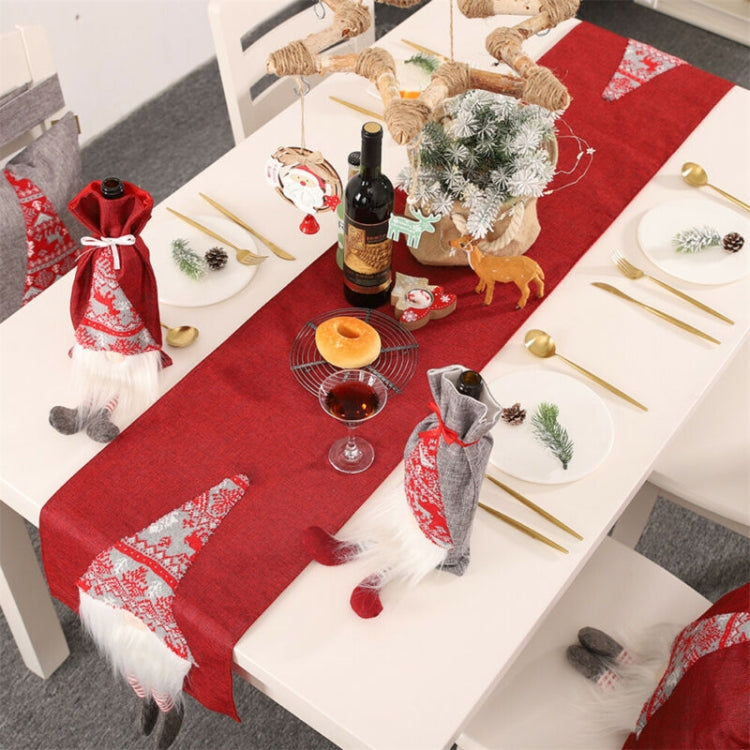 Christmas Tablecloth Santa Claus Table Runner Hotel Banquet Table Flag for Festival Decoration