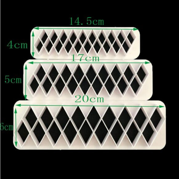 2 PCS Chocolate Cake Geometric Puzzle Embossed Strip Foundation Shape Graphic Biscuit Mold Stamping Tool