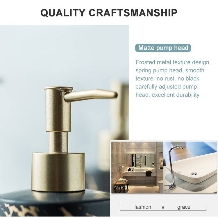 400ML Bathroom Hand Soap Bottle Shower Gel Bottle Ceramic Bottling