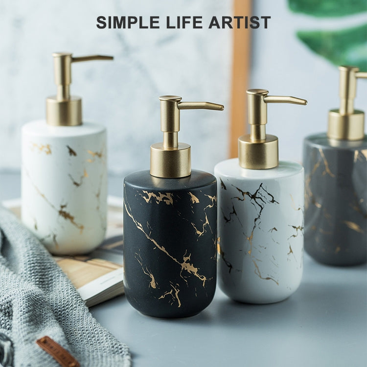 400ML Bathroom Hand Soap Bottle Shower Gel Bottle Ceramic Bottling