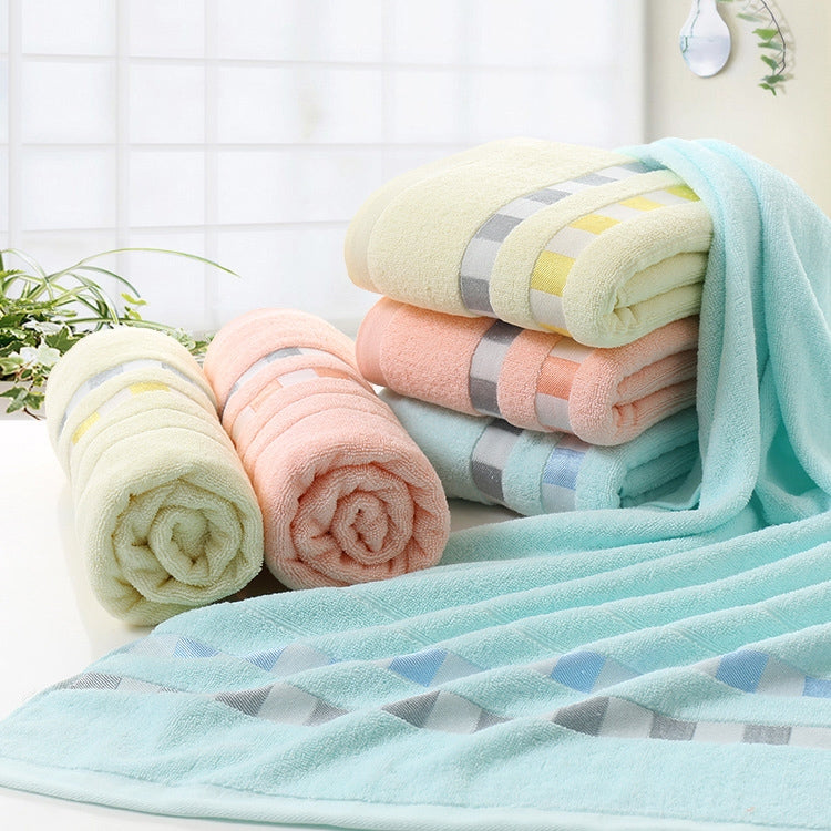 Cotton Plain Square Bath Towel Natural Environmental Protection Embroidered Bath Towel Household Towel