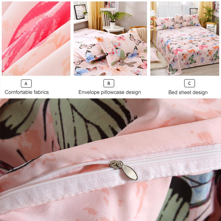 4pcs / Set Printing Bedding Set Bed Sheet  Pillowcases Cover