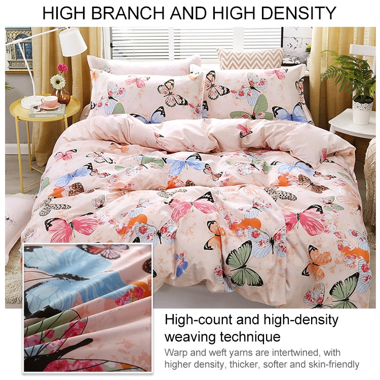 4pcs / Set Printing Bedding Set Bed Sheet  Pillowcases Cover