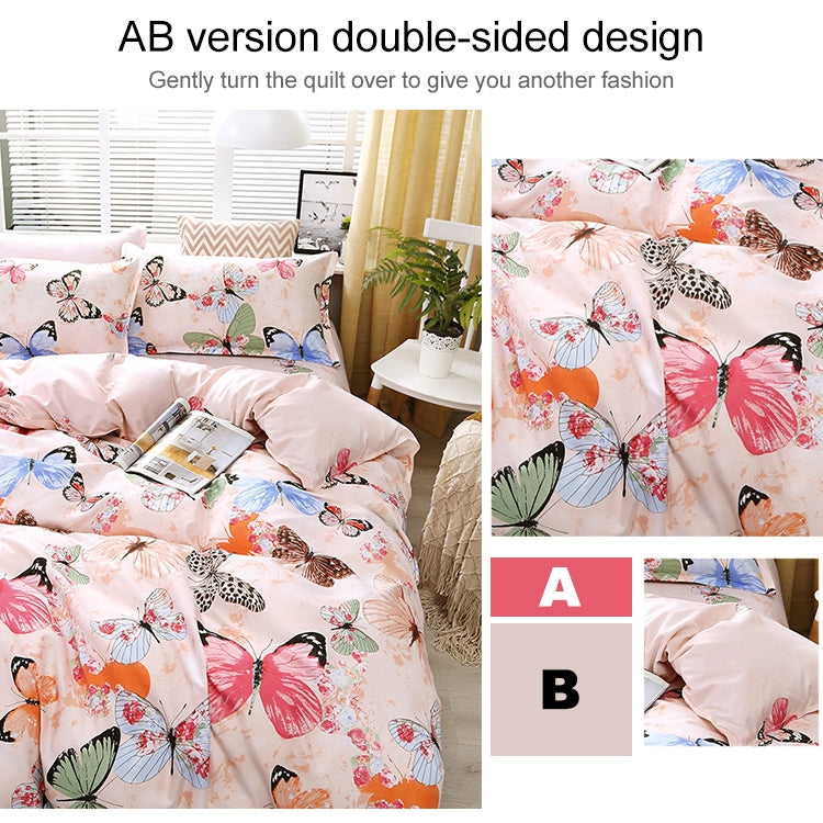 4pcs / Set Printing Bedding Set Bed Sheet  Pillowcases Cover