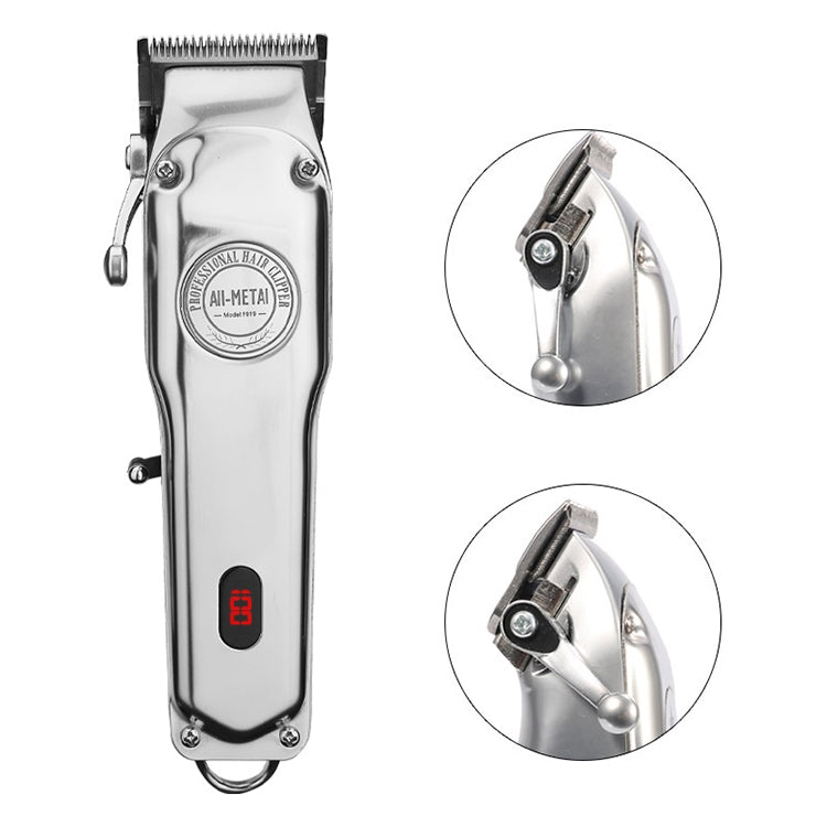 Retro Oil Head Electric Pusher Strong Power Electric Fader LCD Digital Display Rechargeable Hair Clipper