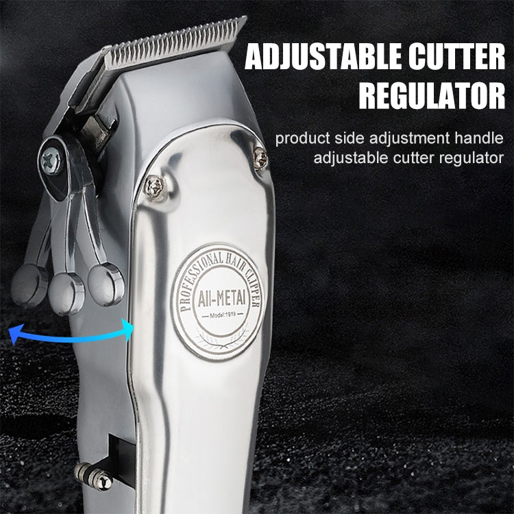 Retro Oil Head Electric Pusher Strong Power Electric Fader LCD Digital Display Rechargeable Hair Clipper