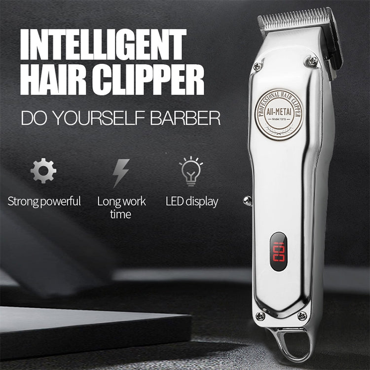 Retro Oil Head Electric Pusher Strong Power Electric Fader LCD Digital Display Rechargeable Hair Clipper