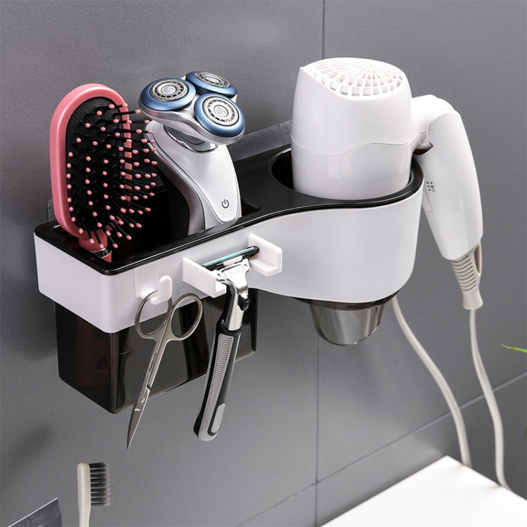 Hairdryer Hanger Free Punch Wall Mounted Bathroom Multi-function Toilet Storage Rack