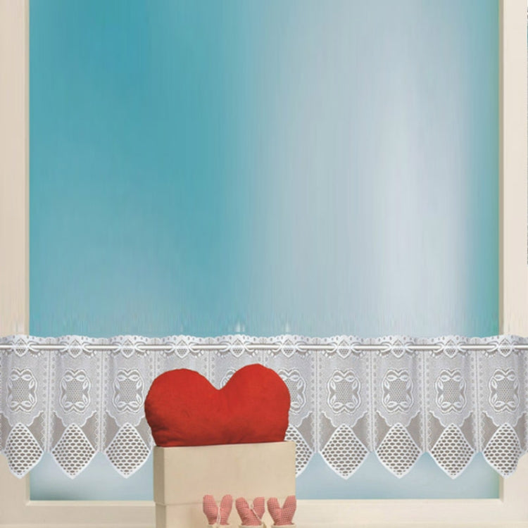 White Translucent Coffee Curtain Tulle Lace Sheer Warp Knitted Jacquard Curtains Bedroom Curtains