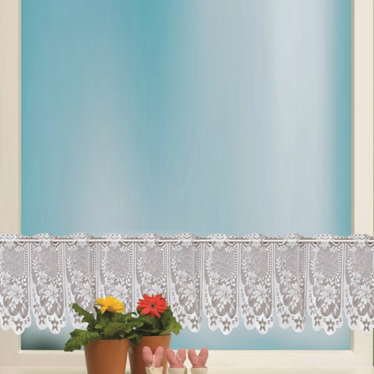 White Translucent Coffee Curtain Tulle Lace Sheer Warp Knitted Jacquard Curtains Bedroom Curtains