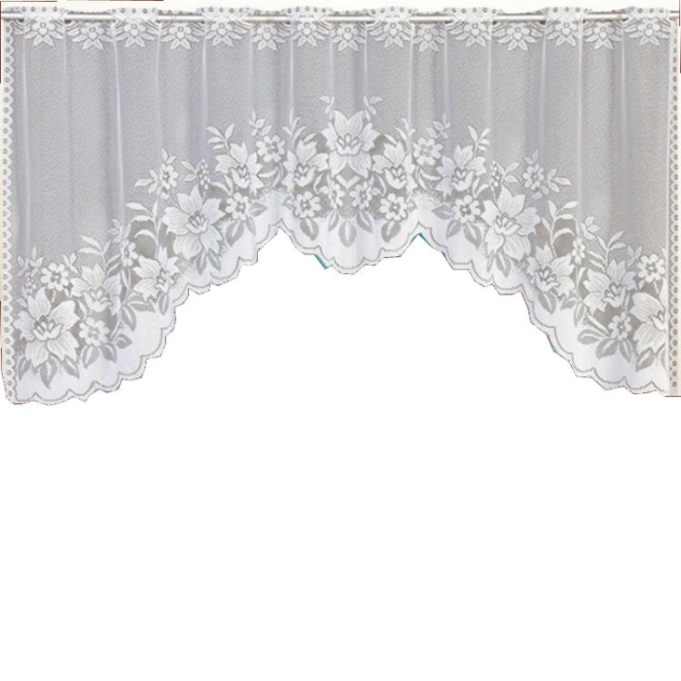 White Translucent Coffee Curtain Tulle Lace Sheer Warp Knitted Jacquard Curtains Bedroom Curtains