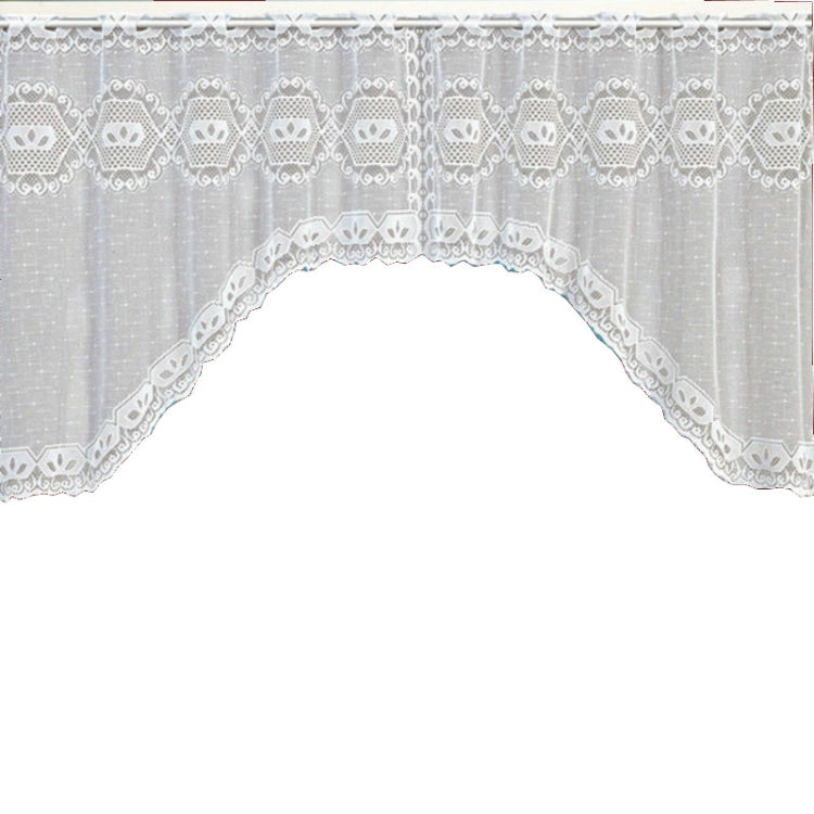 White Translucent Coffee Curtain Tulle Lace Sheer Warp Knitted Jacquard Curtains Bedroom Curtains