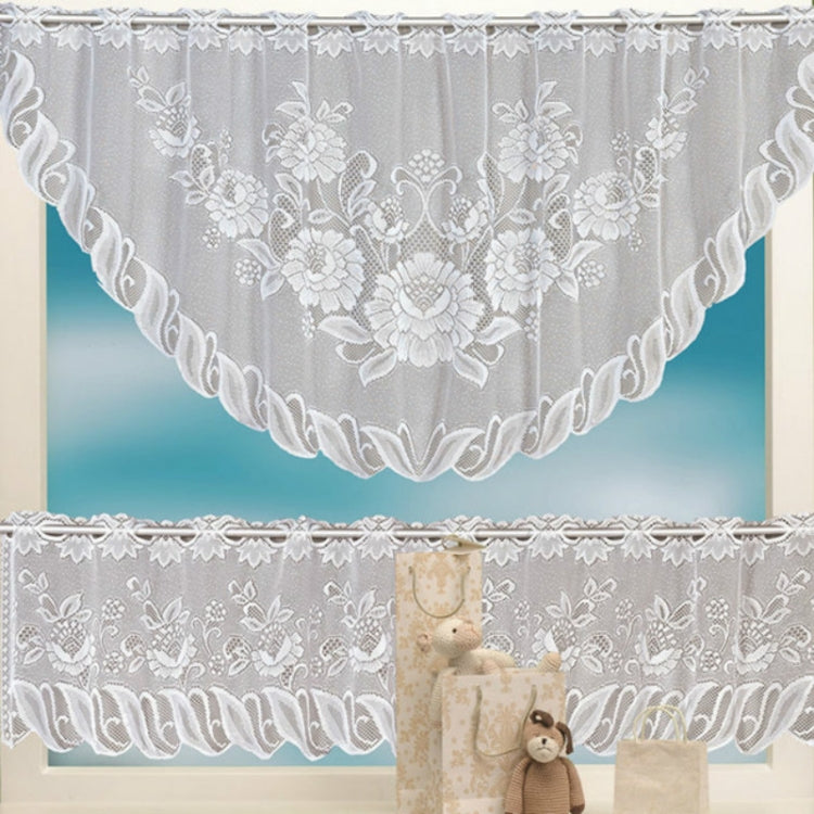 White Translucent Coffee Curtain Tulle Lace Sheer Warp Knitted Jacquard Curtains Bedroom Curtains